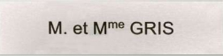 Etiquette boite aux lettre aluminium anodisé
