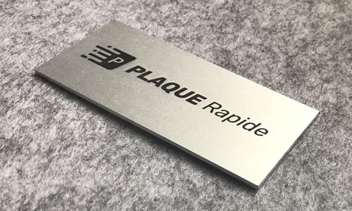 Plaque aluminium anodisée