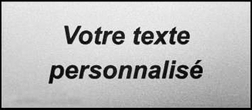 Plaque gravée PVC GRISE TEXTE NOIR