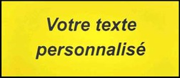 Plaque gravée PVC JAUNE TEXTE NOIR