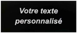 Plaque gravée PVC NOIRE TEXTE BLANC