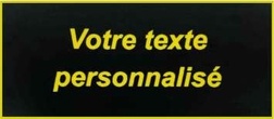 Plaque gravée PVC NOIRE TEXTE JAUNE