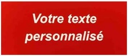 Plaque gravée PVC ROUGE TEXTE BLANC